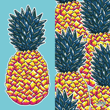 Load image into Gallery viewer, Sand Free Travel Towel  “Pineapple&quot; 80x160cm (100% recycled materials)