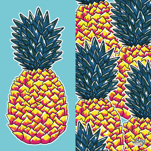 Sand Free Travel Towel  “Pineapple" 80x160cm (100% recycled materials)