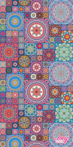 Sand Free Travel Towel “Mandala Night" 80x160cm (100% Recycled)